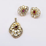 The Trinity Yellowgold A.D Pendant Earring