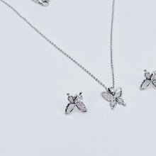 The Grace Whitegold A.D Pendant Earring Set